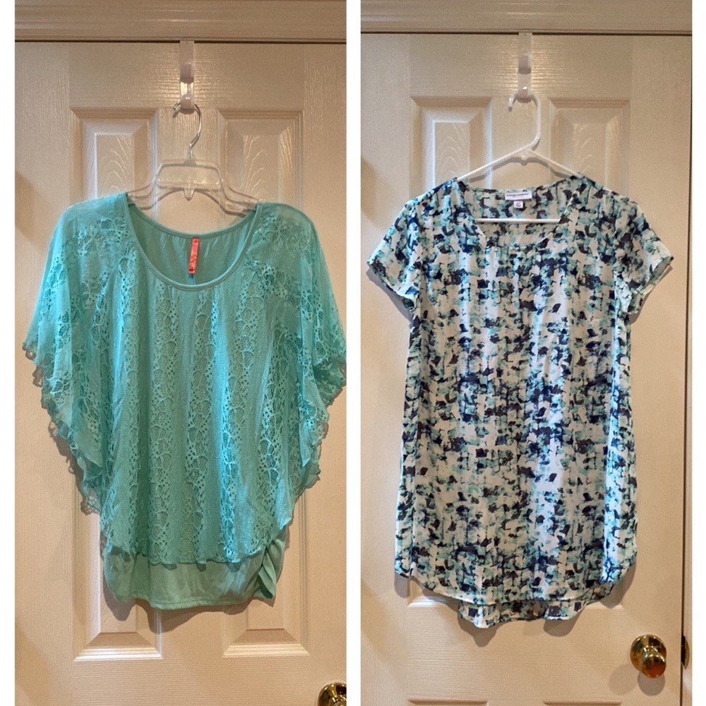 (2) Small Maternity Tops